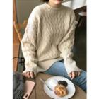 Boxy Cable-knit Sweater