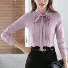 Tie-neck Blouse / Skirt / Pants