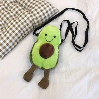 Avocado Fleece Crossbody Bag Green - One Size