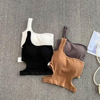 Single Shoulder Keyhole Tank Top