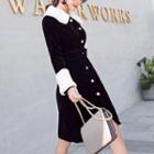 Fleece Panel Coat Dress