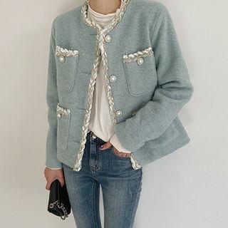Wool Blend Braided Jacket