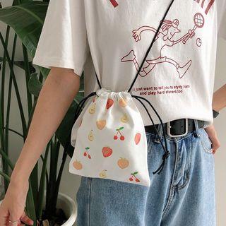 Numerical Canvas Drawstring Pouch