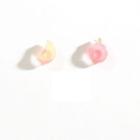 925 Sterling Silver Fruit & Cat Asymmetric Stud Earrings