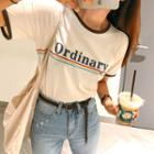 Ordinary Lettering Ringer T-shirt