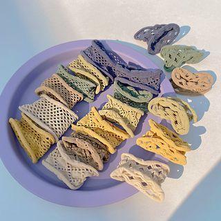 Set Of 6: Eyelet Hair Tie (various Designs)