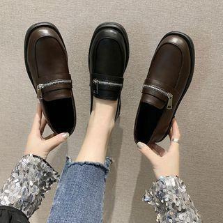 Plain Zip Loafers