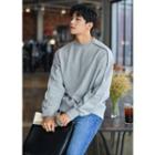 Drop-shoulder Seam-trim Sweatshirt