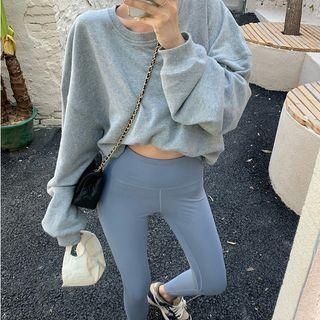 Loose-fit Crop Sweatshirt / Sport Yoga Pants