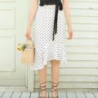 Midi Dotted Chiffon Skirt