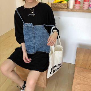 Denim Camisole Top / 3/4-sleeve T-shirt Dress