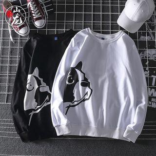 Couple Matching Puppy Printed Sweatshirt
