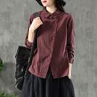 Checkered Asymmetrical Shirt