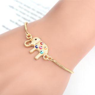 Alloy Elephant Bracelet Gold - One Size