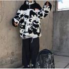 Cow-print Zip Jacket