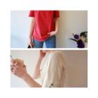 Short-sleeve Button-detail T-shirt