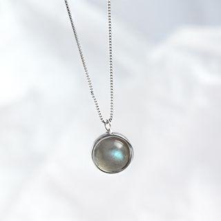 925 Sterling Moonstone Pendant Necklace 925 Sterling Silver - Moonstone - One Size