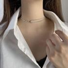 Layered Choker Silver - One Size