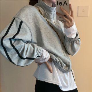 Striped Zip Jacket / Long-sleeve T-shirt / Leggings