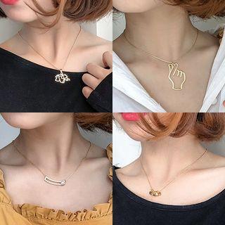 Copper / Faux Pearl Pendant Necklace (various Designs)
