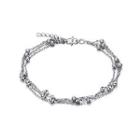 Fashion Simple Geometric Round Multi-layer Anklet Silver - One Size
