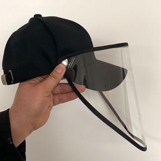 Plain Baseball Cap With Face Shield