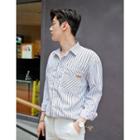 Patch Pocket Long-sleeve Stripe Shirt