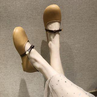 Knotted Color Block Mary Jane Flats