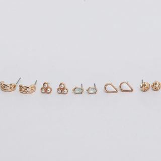 Various Ear Stud Set Of 5 (10 Pcs)