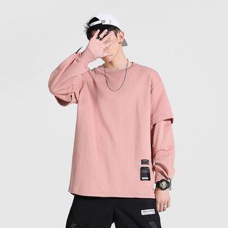 Mock Two Piece Crew-neck Oversize T-shirt