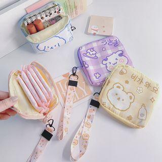 Cartoon Sanitary Pouch / Hand Strap / Set