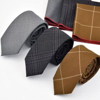 Set: Plain / Patterned Necktie + Pocket Square