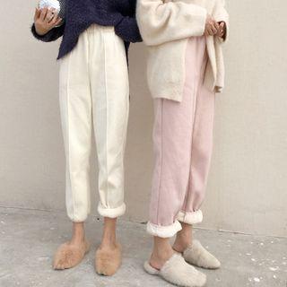 Fleece-line Crop Pants