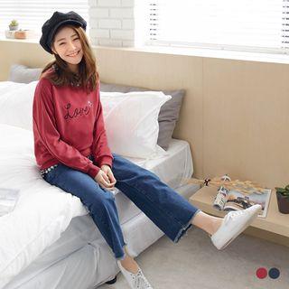 Hand-writing Love Graphic Sweatshirt