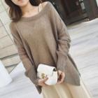 Long Sleeve Loose-fit Knit Sweater