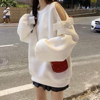 Cut-out Bow Accent Pullover