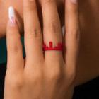 Halloween Blood Alloy Open Ring 1 Pc - Halloween Blood Alloy Open Ring - Red - One Size