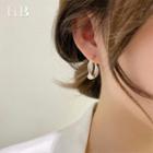 Alloy Hoop Sterling Silver Ear Stud