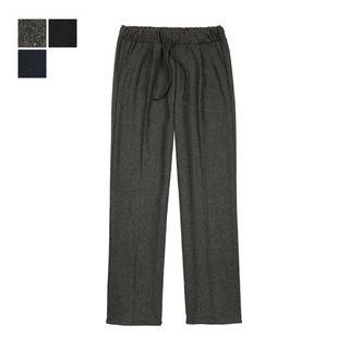 Drawcord-waist Wool Blend Pants