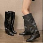 Pointed Flap Tall Boots