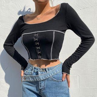 Corset Waist Crop Top