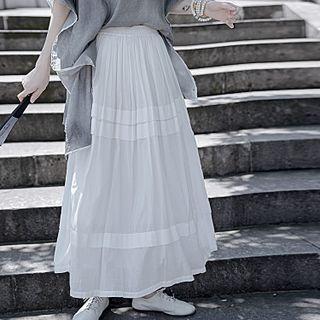 Paneled Maxi Skirt