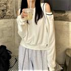 Cut Out Sweatshirt White - One Size