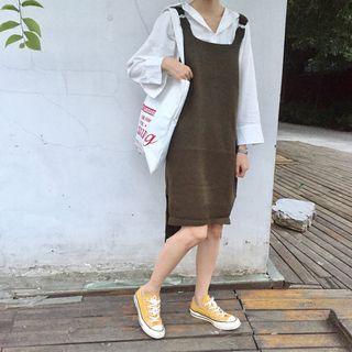 Plain Slim-fit Knit Jumper Dress