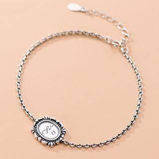 925 Sterling Silver Oval Disc Bracelet S925 Silver - As Shown In Figure - One Size