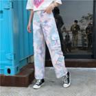 Tie-dyed Straight Leg Cargo Pants