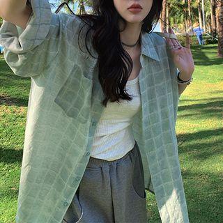 Sheer Plaid Light Jacket