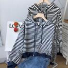 Striped Hooded Sweatshirt / Jacket