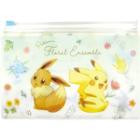 Pokemon Clear Zip Pouch Floral Ensemble One Size