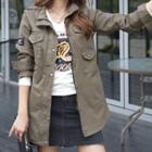 Epaulette Snap-button Safari Jacket
